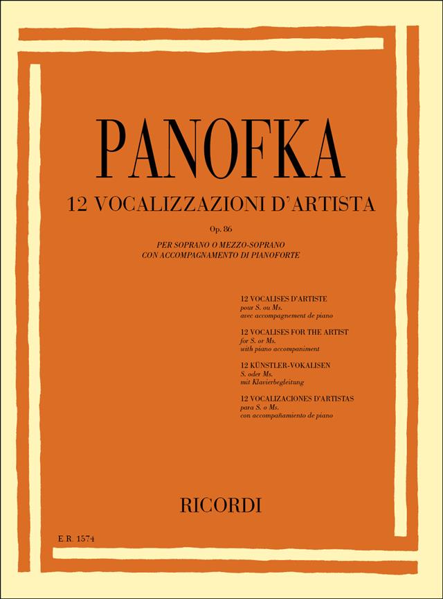 12 Vocalizzi D'Artista Op. 86 - Accompagnamento Di Pianoforte - klavír a zpěv